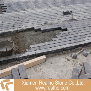 Absolute Black Granite Natural Split Paver Stone, ZP Black Granite Pavers
