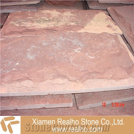 Chinese Natural Red Slate Wall Cladding Tile