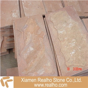 Chinese Natural Red Slate Wall Cladding Tile