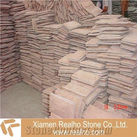 Chinese Natural Red Slate Wall Cladding Tile