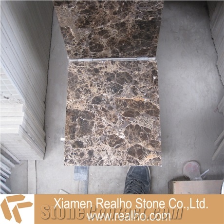 Dark Emperador Brown Marble Porcelain Tile