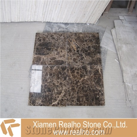 Dark Emperador Brown Marble Porcelain Tile