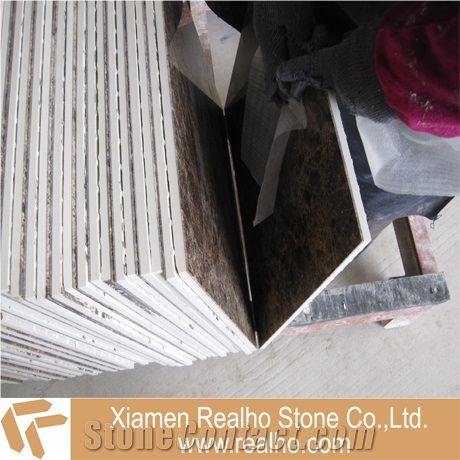 Dark Emperador Brown Marble Porcelain Tile