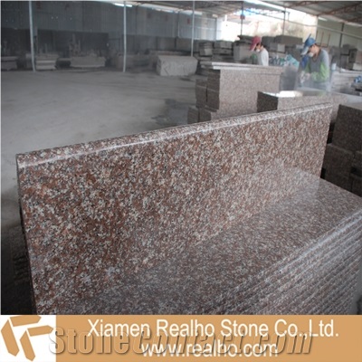 G687 Granite Steps,peach Red Granite Stairs