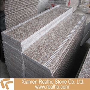 G687 Granite Steps,peach Red Granite Stairs