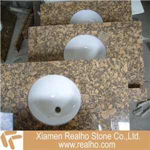 Giallo Fiorito Vanit Top, Bath Tops, Giallo Fiorito Yellow Granite Bath Tops