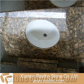 Giallo Fiorito Vanit Top, Bath Tops, Giallo Fiorito Yellow Granite Bath Tops