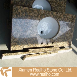 Giallo Fiorito Vanit Top, Bath Tops, Giallo Fiorito Yellow Granite Bath Tops