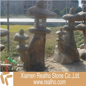 Yellow Granite Stone Lanterns, Mountain Stone/nature Stone Yellow Granite Lanterns