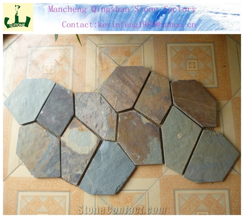 Mesh Back Paver DECORATIVE STONE,flag Mats Sl
