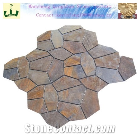 Mesh Back Paver DECORATIVE STONE,flag Mats Sl