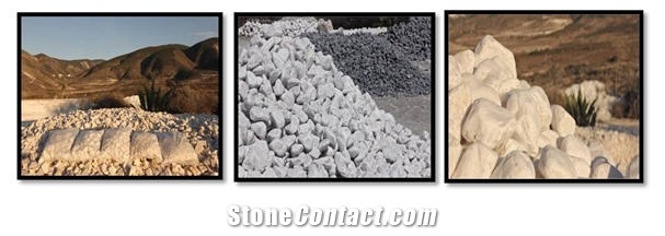 Artico White Marble Pebble Stone