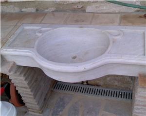 Perlatino Beige Vanity Top with Massive Sink, Marble Perlatino Beige Vanity Top with Massive Sink, Marble