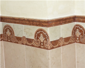 Rosso Verona Border Line, Red Marble Border Line