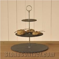 Slate Cake Stand, Black Slate Kitchen Accessories