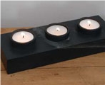 Black Slate Candle Holder