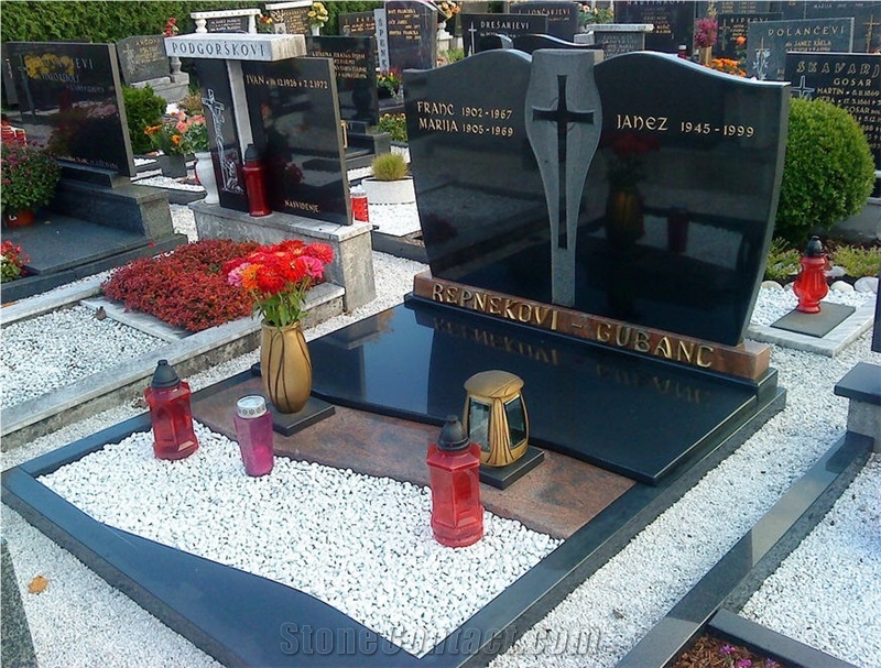 Absolute Black Granite Double Monument