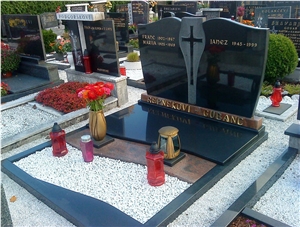 Absolute Black Granite Double Monument