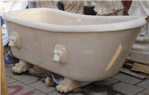 Beige Limestone Bath Tub