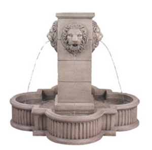 Beige Limestone Garden Fountain