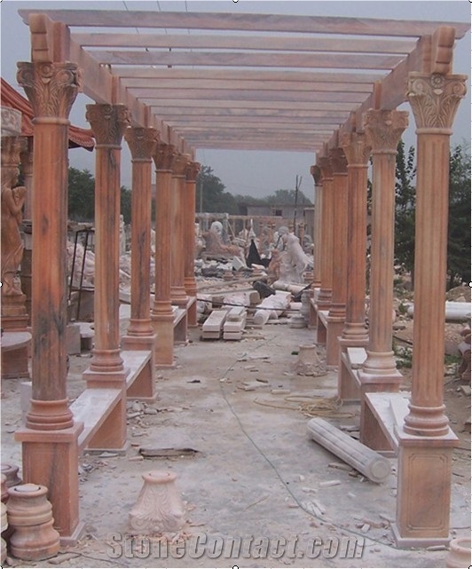 Pink Marble Garden Gazebo