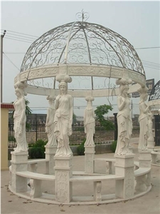Marble Carved Gazebo, White Marble Gazebo