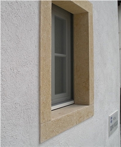 Aurisina Fiorita Lumachella Window Surround, Beige Limestone