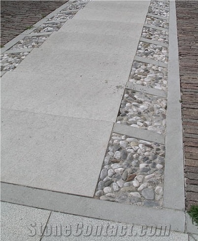Aurisina Granitello Paving Tiles, Grey Limestone Cobble, Pavers