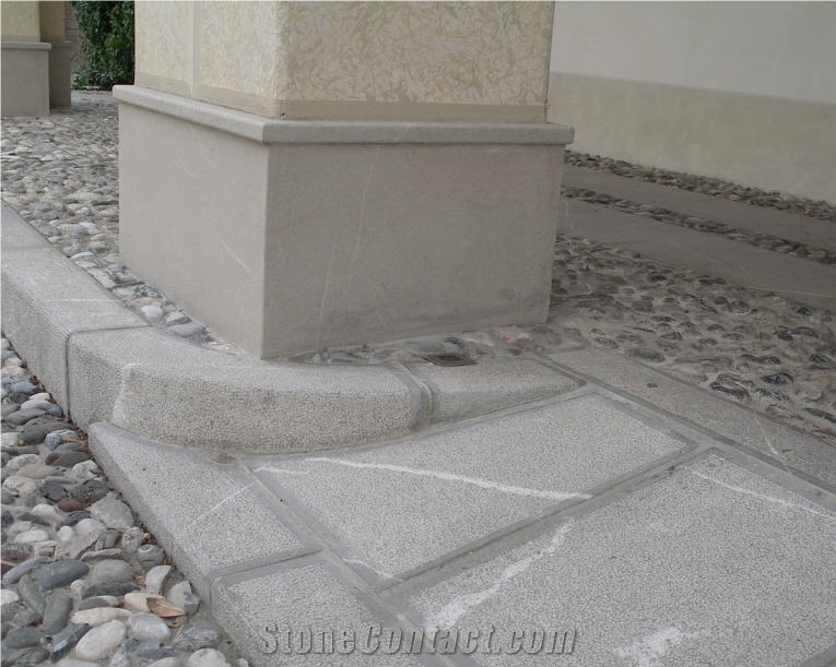 Aurisina Granitello Paving Tiles, Grey Limestone Cobble, Pavers