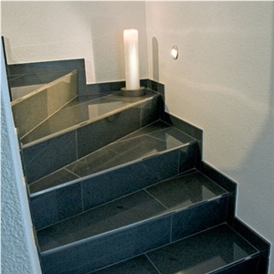 China Impala Black Granite Stairs, G654 Granite Risers,China Dark Padang Granite Steps,Tiles and Cobble Stone