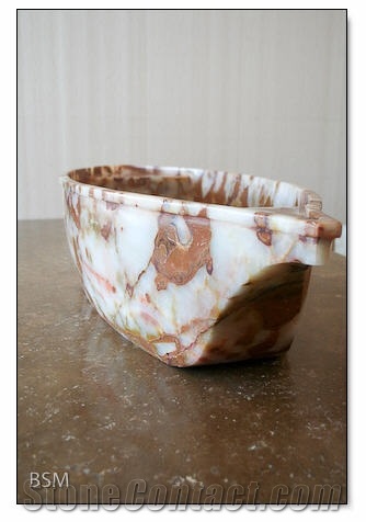 Onyx Carved Boat, Amethyst Onyx Art Works