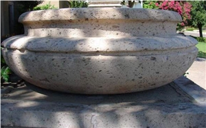 Rosa Cantera Flower Pots, Pink Cantera Flower Pots