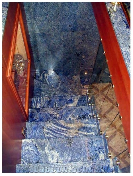 Azul Bahia Stairs, Bahia Blue Granite