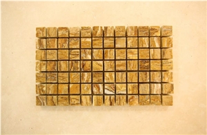 Yellow Travertine Azarshahr Mosaic, Azarshar Yellow Travertine