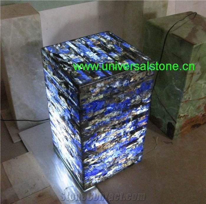 Backlit Blue Precious Onyx Light Box