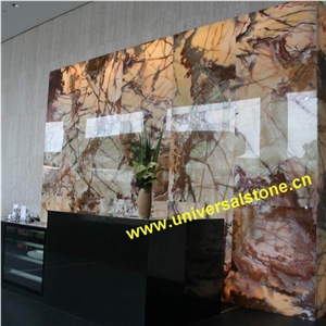 Backlit Onyx Glass Panel