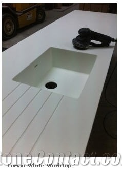Corian White Work Top