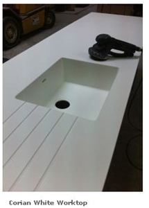 Corian White Work Top