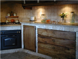Travertino Di Rapolano Kitchen Top, Backsplash