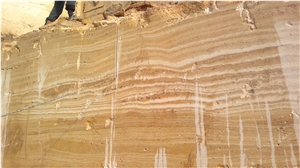 Lemon Travertine Blocks, Azarshar Yellow Travertine Block