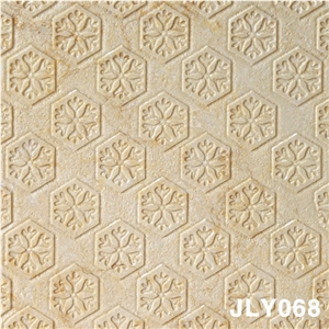 Cheap 3D Stone Pattern Wall Panel, Beige Marble Wall Panel