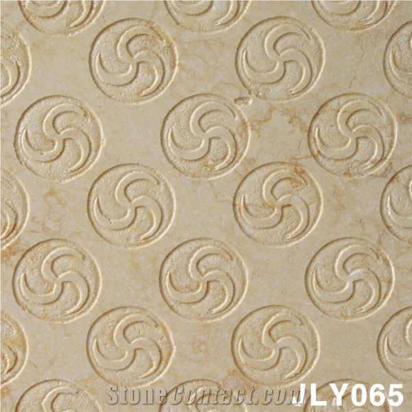 Cheap Decorative 3D CNC Stone Feature Wall Panel, SUNNY Beige Marble Wall Panel