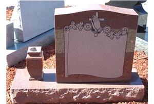 Cheap Red Granite Gravestone