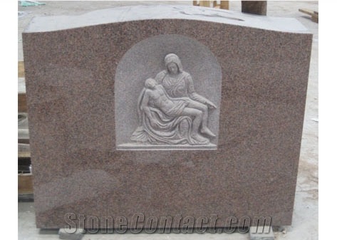 Chinese Red Headstones for Graves, Red Granite Headstones