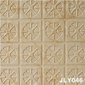 Cheap TV Background 3D Stone Feature Wall Panel, Beige Marble Home Decor