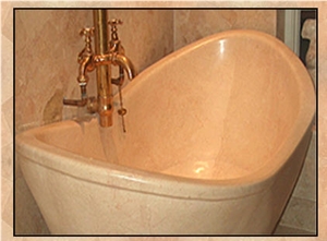 Beige Limestone Bath Tub