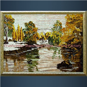 Marble Mosaic Painting, Stone Tablets Marble Mosaic