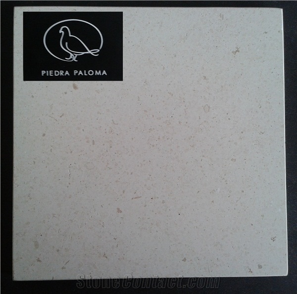 Piedra Paloma Honed Limestone Tiles & Slabs, Apomazada, Adouci, White Limestone Spain Tiles & Slabs