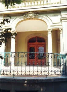 Limestone Columns, Facade, Tenniken Beige Limestone