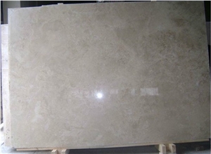 Light Travertine Slabs, Classic Denizli Travertine Slabs, Filled and Honed